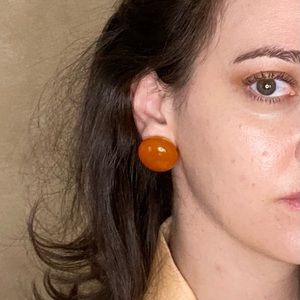 Vintage Resin Clip-on Earrings